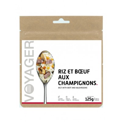 Сублімованна їжа VOYAGER Rice with beef and mushrooms 125 г 125 г Сублімованна їжа VOYAGER Rice with beef and mushrooms 125 г 125 г