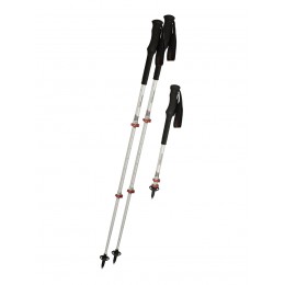Трекінгові палиці KOMPERDELL Explorer Compact Powerlock Silver/Red