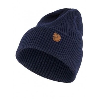 Шапка FJALLRAVEN Directional Rib Beanie Dark Navy One Size