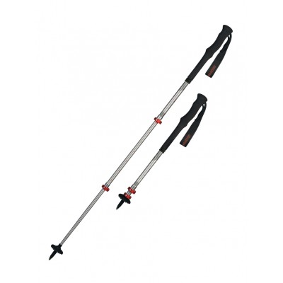 Трекінгові палиці KOMPERDELL Explorer Contour Powerlock Compact Silver/Red 90 - 120 cm Трекінгові палиці KOMPERDELL Explorer Contour Powerlock Compact Silver/Red 90 - 120 cm