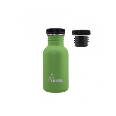 Пляшка для води LAKEN Basic Steel Bottle 0,5L - PP Cap Green 0,5L Пляшка для води LAKEN Basic Steel Bottle 0,5L - PP Cap Green 0,5L