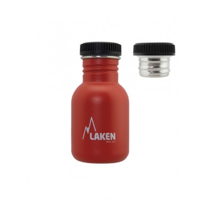 Пляшка для води LAKEN Basic Steel Bottle 0,35L - P/S Cap Red