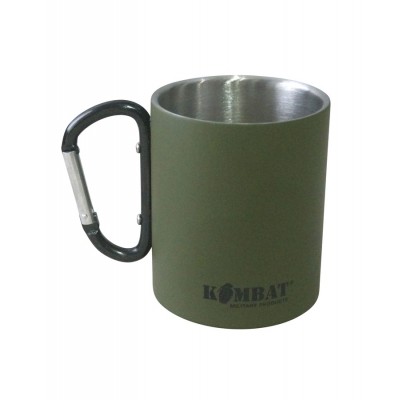 Кружка KOMBAT UK Carabiner Mug Stainless Steel Кружка KOMBAT UK Carabiner Mug Stainless Steel