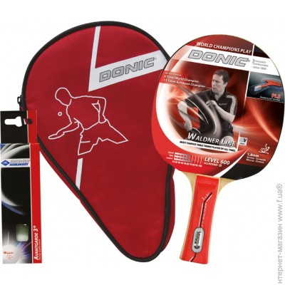 Набір для настільного тенісу Donic Waldner 600 Gift set (ракетка+чохол+3м'яча) Набір для настільного тенісу Donic Waldner 600 Gift set (ракетка+чохол+3м'яча)
