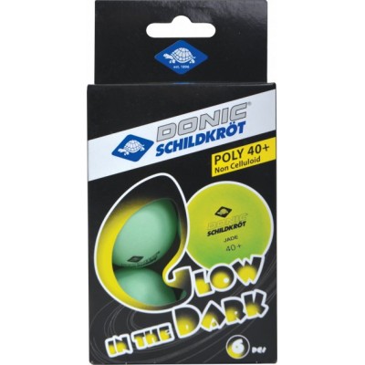 Мячі для настільного тенісу Donic Glow in the dark (6шт) 40+ Мячі для настільного тенісу Donic Glow in the dark (6шт) 40+