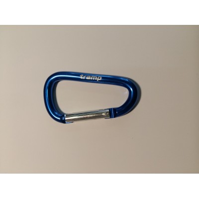 Карабін Tramp алюмінієвий, розмір 7 см, без муфти, Синій (TRA-163-blue)