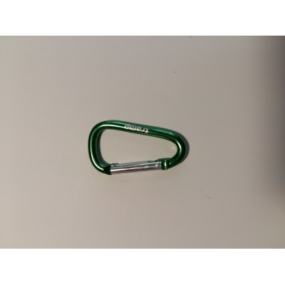 Карабін Tramp алюмінієвий, розмір 6 см, без муфти, Зелений (TRA-006-green)