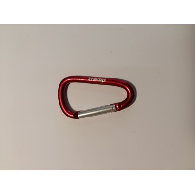 Карабін Tramp алюмінієвий, розмір 6 см, без муфти, Червоний (TRA-006-red)