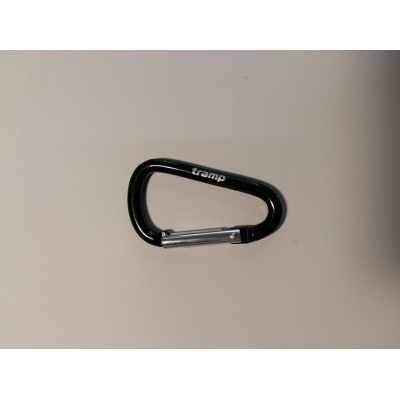 Карабін Tramp алюмінієвий, розмір 6 см, без муфти, Чорний (TRA-006-black)