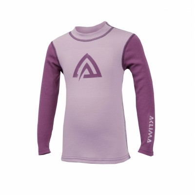 Термокофта дет. Aclima WarmWool Crew Neck Children Mauve Shadows/Damson 100 см Термокофта дет. Aclima WarmWool Crew Neck Children Mauve Shadows/Damson 100 см