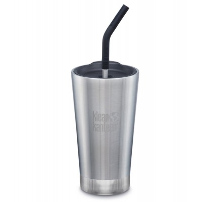 Термостакан-тумблер з трубочкою Klean Kanteen Tumbler 473 мл Brushed Stainless