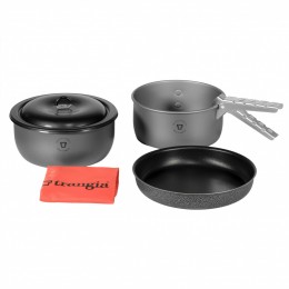 Набір посуду Trangia Tundra III HA 1.75 / 1.5 л (два казанка, сковорідка, кришка, ручка, чохол)