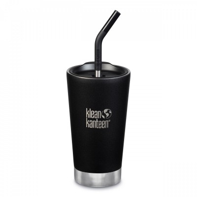 Термостакан-тумблер с соломинкой Klean Kanteen Tumbler 473 мл Shale Black (matt)