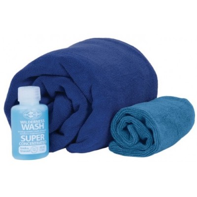 Набор Полотенце+шампунь Sea To Summit Tek Towel Wash Kit (Cobalt Blue, L)