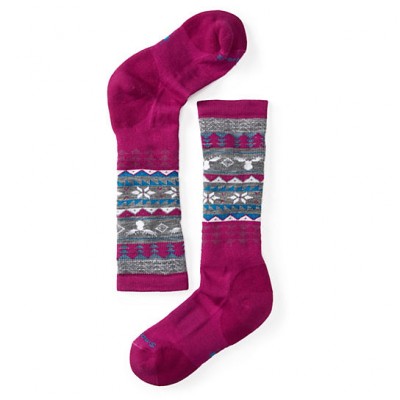 Носки для девочек Smartwool Girls' Wintersport Fairisle Moose (Berry, M) Носки для девочек Smartwool Girls' Wintersport Fairisle Moose (Berry, M)