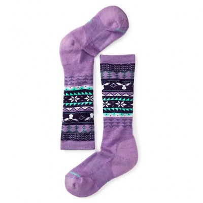 Носки для девочек Smartwool Girls' Wintersport Fairisle Moose (Lilac, L) Носки для девочек Smartwool Girls' Wintersport Fairisle Moose (Lilac, L)